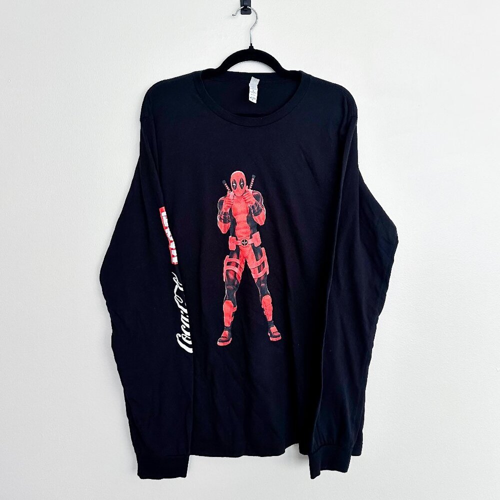 Coca-Cola x Marvel Limited Edition PR Deadpool Long Sleeve Shirt (XL) - Picture 1 of 5
